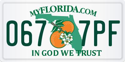 FL license plate 0677PF