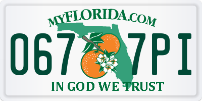FL license plate 0677PI