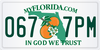 FL license plate 0677PM