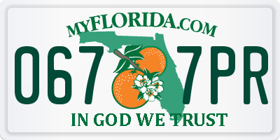 FL license plate 0677PR