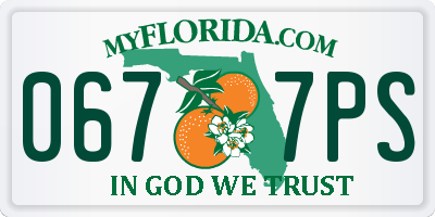 FL license plate 0677PS