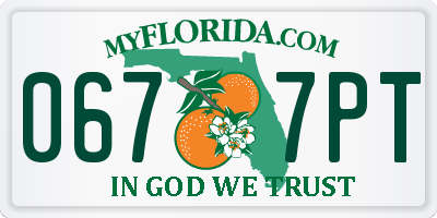 FL license plate 0677PT