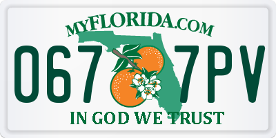 FL license plate 0677PV