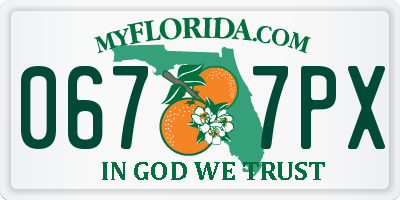 FL license plate 0677PX