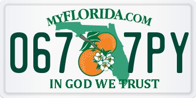 FL license plate 0677PY