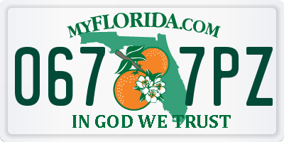FL license plate 0677PZ