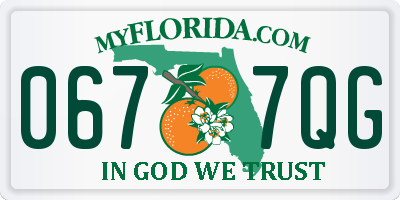 FL license plate 0677QG