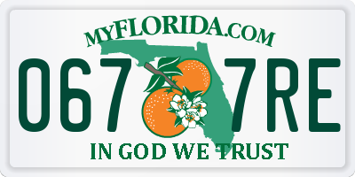 FL license plate 0677RE