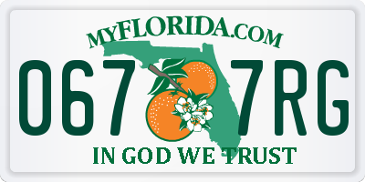 FL license plate 0677RG