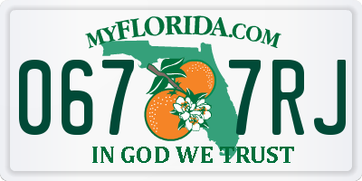 FL license plate 0677RJ