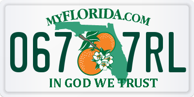 FL license plate 0677RL