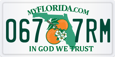 FL license plate 0677RM