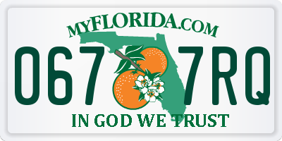 FL license plate 0677RQ