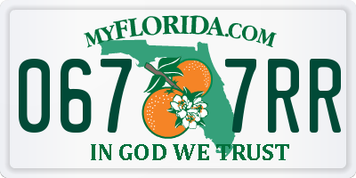 FL license plate 0677RR