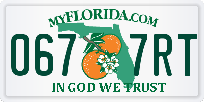 FL license plate 0677RT