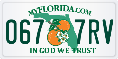 FL license plate 0677RV