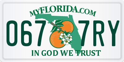 FL license plate 0677RY