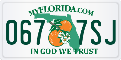 FL license plate 0677SJ