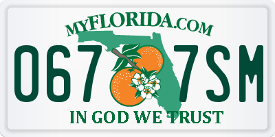 FL license plate 0677SM