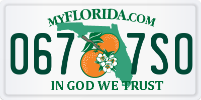 FL license plate 0677SO