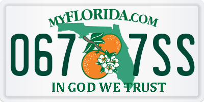 FL license plate 0677SS