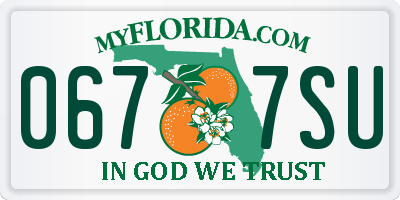 FL license plate 0677SU