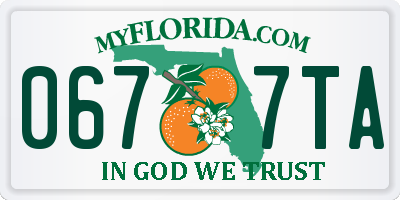 FL license plate 0677TA