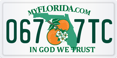FL license plate 0677TC