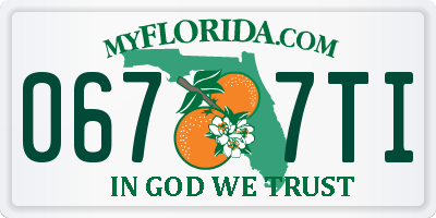 FL license plate 0677TI