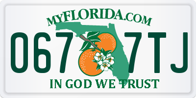 FL license plate 0677TJ