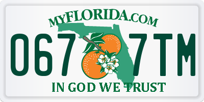 FL license plate 0677TM