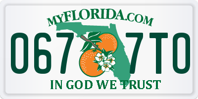 FL license plate 0677TO