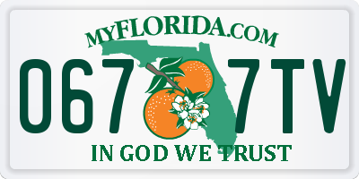 FL license plate 0677TV