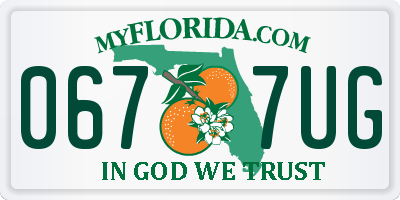 FL license plate 0677UG