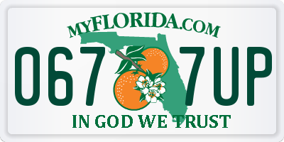 FL license plate 0677UP