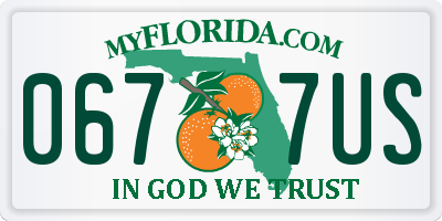 FL license plate 0677US