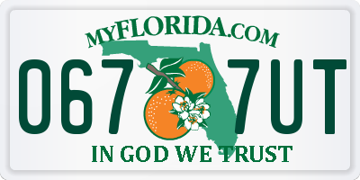 FL license plate 0677UT