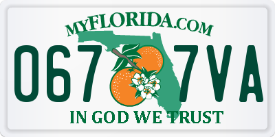 FL license plate 0677VA