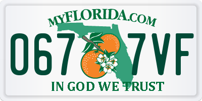 FL license plate 0677VF
