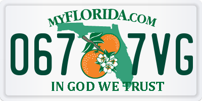 FL license plate 0677VG
