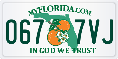 FL license plate 0677VJ