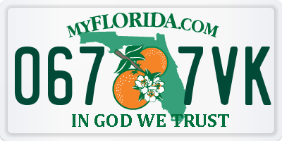 FL license plate 0677VK