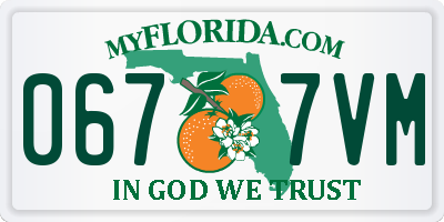 FL license plate 0677VM