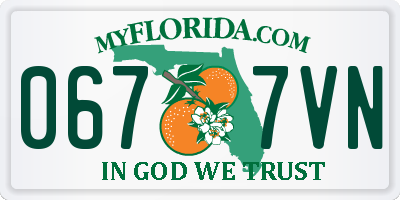 FL license plate 0677VN