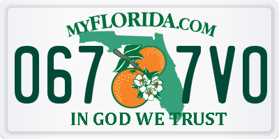 FL license plate 0677VO