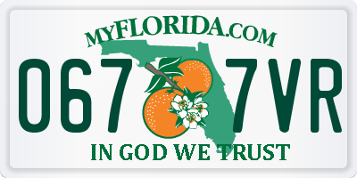 FL license plate 0677VR
