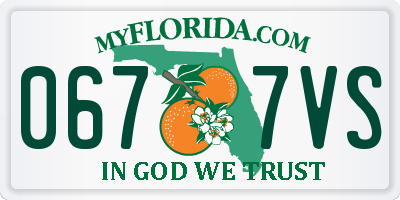 FL license plate 0677VS