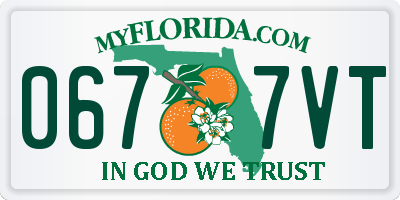FL license plate 0677VT