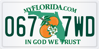 FL license plate 0677WD