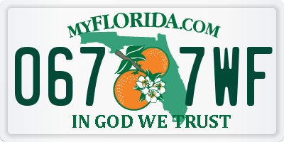 FL license plate 0677WF